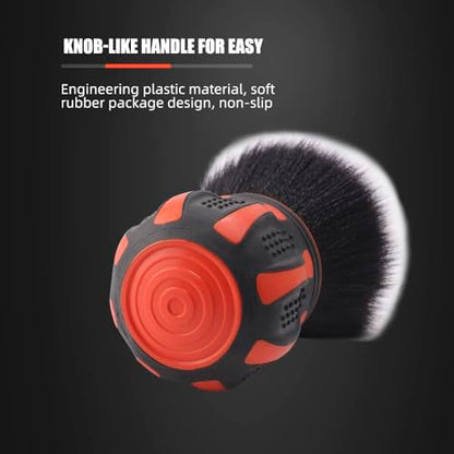 Ultra Soft Detailing Brush, Car Detail Brush, Orange Handle XL Synthetic Brush - Ultra Soft Bristles, Comes with Storage Rack, Covers Large Area Inside or Outside Vehicles