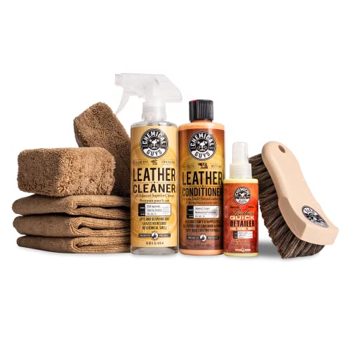 Chemical Guys HOL303 Leather Cleaner and Conditioner Detailing Kit (9 Items)