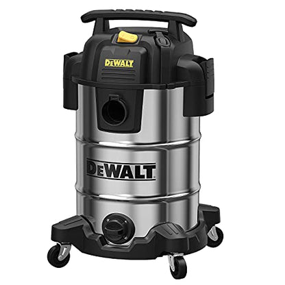 DEWALT DXV08S 8 Gallon Wet/Dry Vacuum, 4 Peak HP Shop Vacuum, Stainless Steel Tank