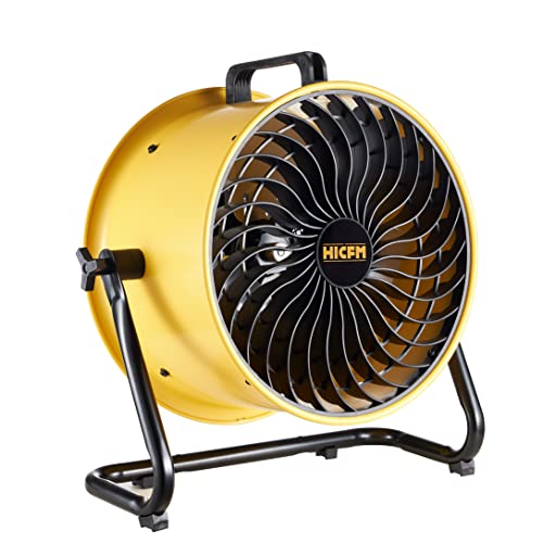 16" High-Velocity Drum Air Circulator Fan - 2800 CFM Turbo Shop Fan With 360° Pivoting Head & 3-Speed 1/4 HP Motor