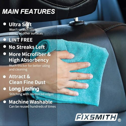 FIXSMITH Microfiber Cleaning Cloth - Pack of 50