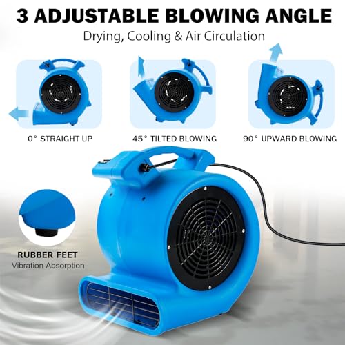 Mounto 1/2hp Air Mover Floor Drying Blower Fan