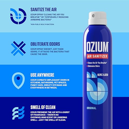 Ozium 805539-6 Air Sanitizer & Odor Eliminator (8 Oz.) - Original Scent, 6 Pack