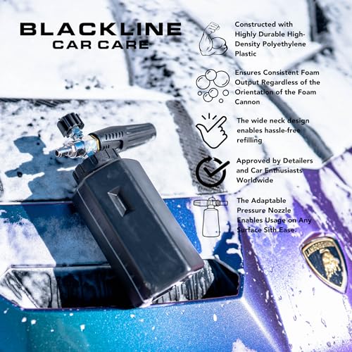 Blackline High-Performance Foam Cannon for Pressure Washer - Premium Car Wash Foam Gun