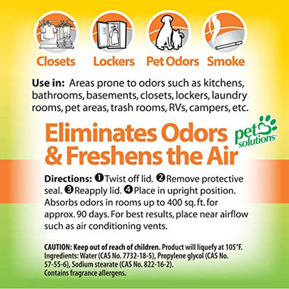 OdoBan Solid Odor Absorber Eliminator for Home and Small Spaces, Citrus Scent, 14 Ounces Each, 6-Pack