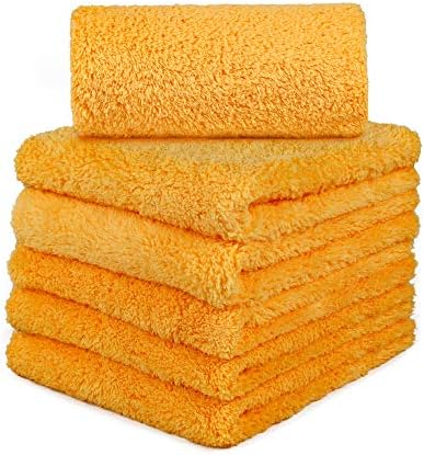 CARCAREZ Microfiber Towels for Cars - 450 GSM, 16x16 in., Pack of 6