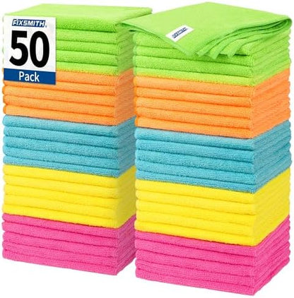 FIXSMITH Microfiber Cleaning Cloth - Pack of 50