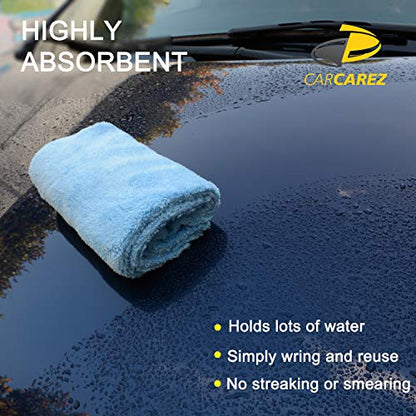 CARCAREZ Microfiber Towels for Cars - 450 GSM, 16x16 in., Pack of 6