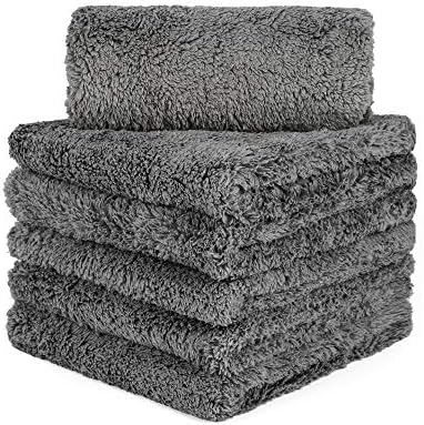 CARCAREZ Microfiber Towels for Cars - 450 GSM, 16x16 in., Pack of 6