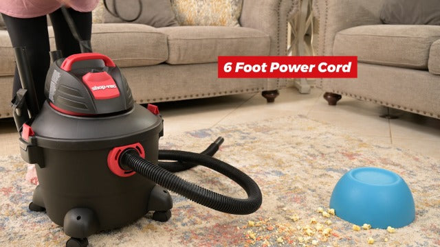 Shop-Vac 6 Gallon 3.0 Peak HP Wet Dry Vacuum, Heavy-Duty Shop Vacuum with Attachments, 5920611